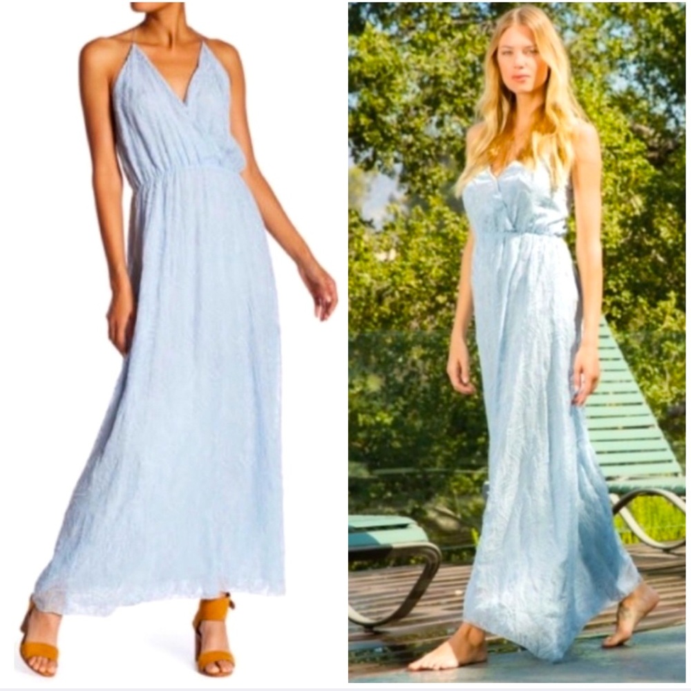 JOHNNY WAS 4 LOVE and LIBERTY LA Boheme Floral Embroidered Keyhole Maxi Dress S